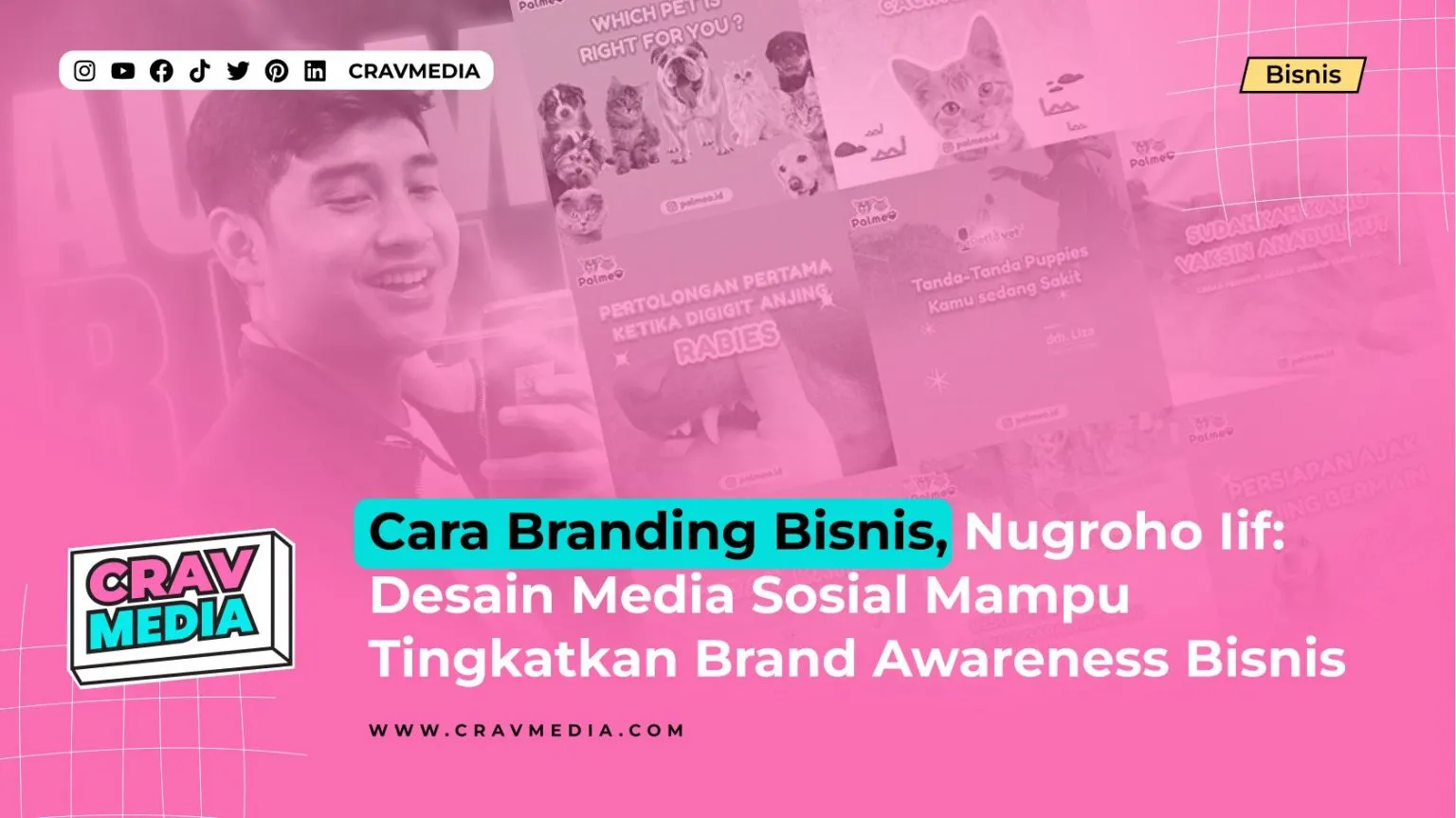 Visual menarik pengiklanan media sosial bisnis